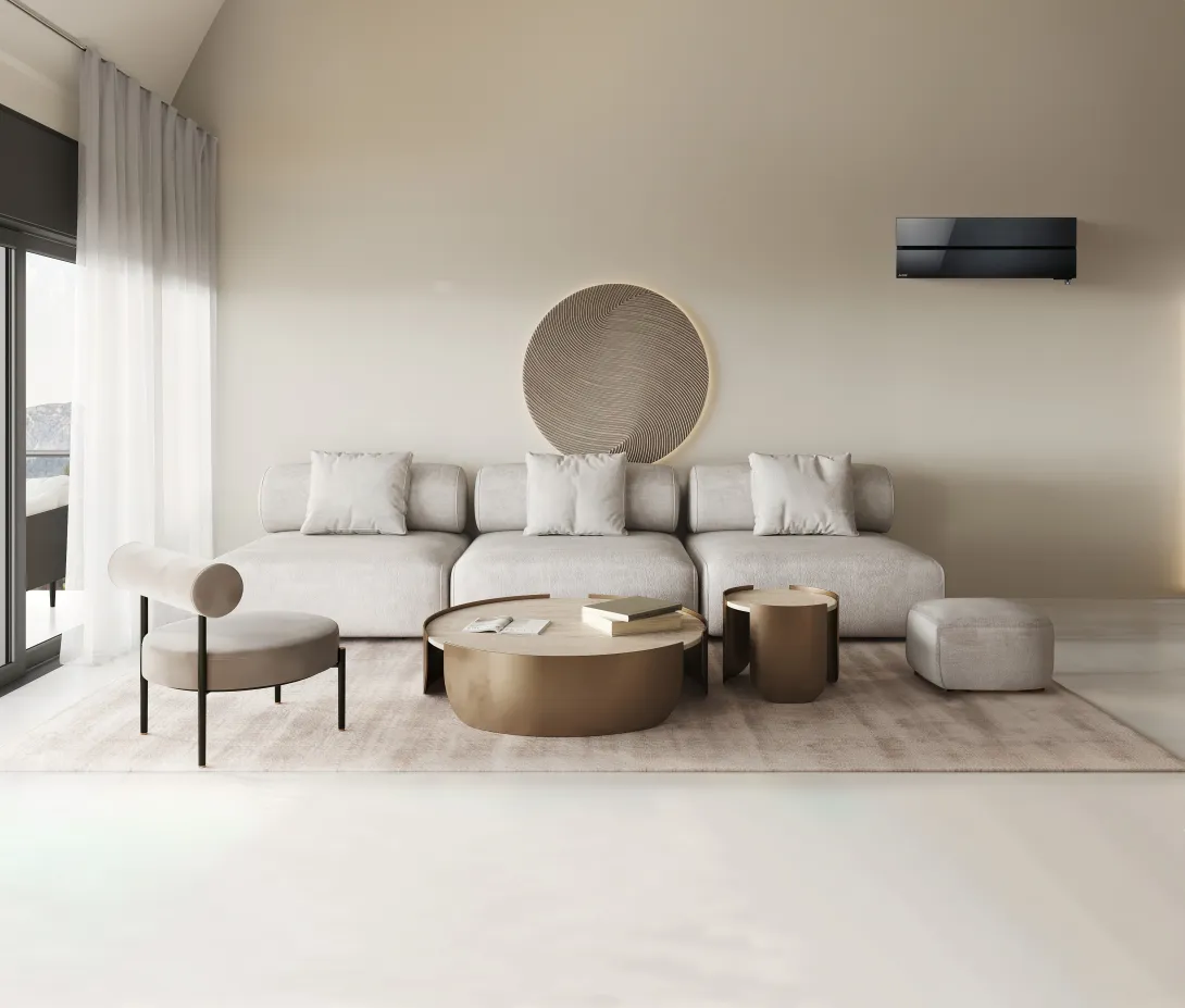MSZ-LN Noir dans salon